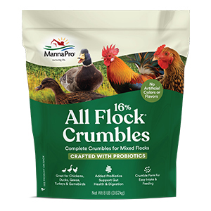Manna Pro 16% All Flock Crumbles with Probiotics - 8 lb