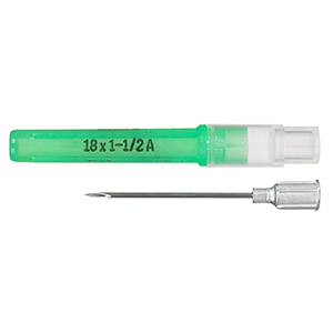 Monoject Needle Disposable Plastic Hub 18G x 1.5" (100 Pack)