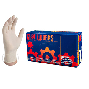 Gloveworks Latex Powder Free 4 mil Lg - 100 ct