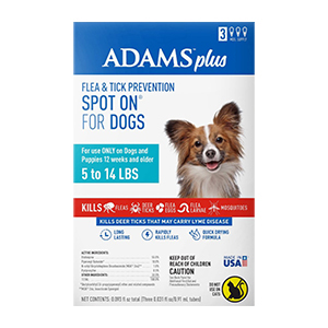 Adams Plus Flea & Tick Spot On for Dogs 3 Month - S