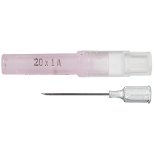 Monoject Needle Disposable Aluminum Hub - 20G x 1" (100 Pack)