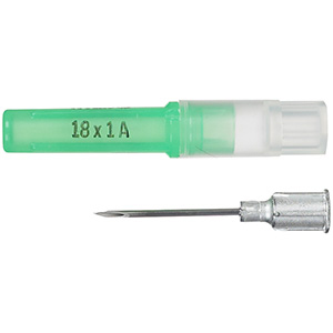 Monoject Needle Disposable Aluminum Hub - 18G x 1" (100 Pack)