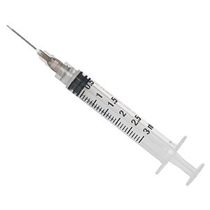 Ideal Syringe/Needle Combo Luer Lock with Plastic Hub Hard Pack - 3 cc, 22G x 0.75" (100 Pack)