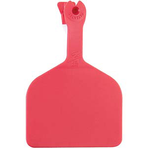 Z Tags Feedlot Ear Tags - Red Blank (50 Pack)