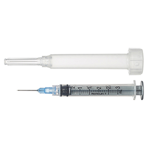 Monoject Syringe/Needle Combo Disposable Luer Lock - 3 cc, 22G x 0.75" (100 Pack)
