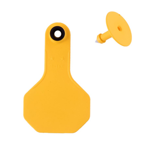 Y-Tex All American 2 Star Small 2 Piece Ear Tag - Yellow Blank
