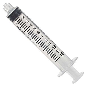 Ideal Disposable Syringe Luer Lock Hard Pack - 12 cc (80 Pack)
