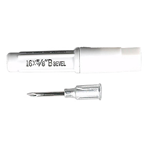 Monoject Needle Disposable Aluminum Hub - 16G x 5/8" (100 Pack)