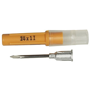 Monoject Needle Disposable Aluminum Hub - 14G x 1" (100 Pack)