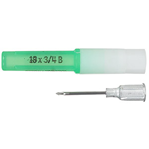 Monoject Needle Disposable Aluminum Hub - 18G x 0.75" (100 Pack)