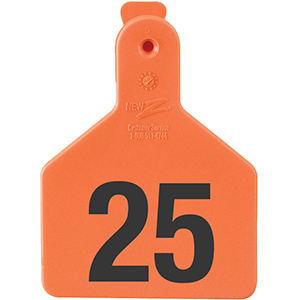 Z Tags No-Snag Calf Ear Tags - Orange 76-100 (25 Pack)