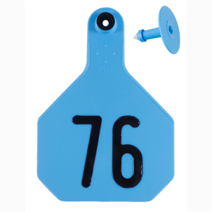 Y-Tex All American 4 Star Large 2 Piece Ear Tag - Blue 76-100