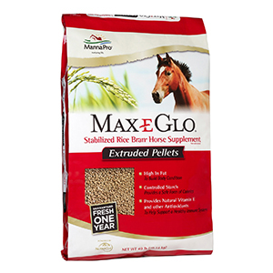 Manna Pro Max-E-Glo Stabilized Rice Bran Horse Supplement Pellets - 40 lb