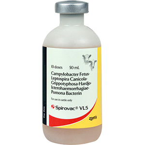 Spirovac Cattle Vaccine VL5 10 Dose - 20 mL (Keep Refrigerated)