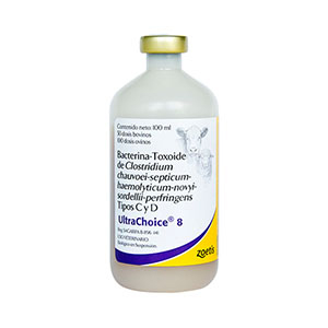 UltraChoice 8 Cattle &amp; Sheep Vaccine 50 Dose - 100 mL (Keep Refrigerated)