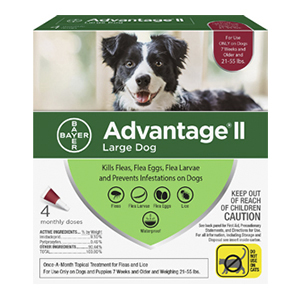 Advantage II Flea Treatment for Dogs 21-55 lb (4 Pack)