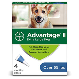 Advantage II Flea Treatement for Dogs Over 55 lb (4 Pack)