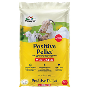 Manna Pro Positive Pellet Goat Dewormer Medicated - 25 lb