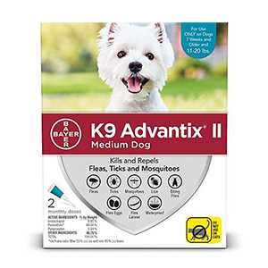 K9 Advantix II Flea &amp; Tick Spot-On for Dogs 11-20 lb (4 Pack)