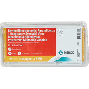 Bovilis Nasalgen 3-PMH 25 Dose - 25 X 2 mL (Keep Refrigerated)