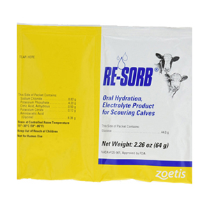 Resorb Electrolyte for Scouring Calves (72 Pack)