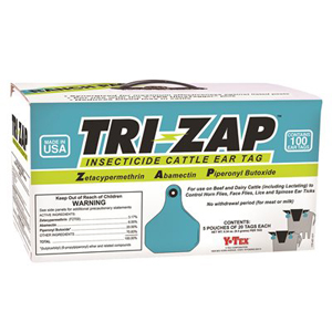 Y-Tex Tri-Zap Ranch Pack Insecticide Cattle Ear Tags