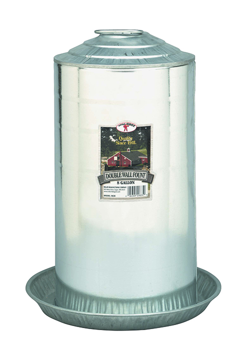 Little Giant Double Wall Metal Poultry Fount 8 gal