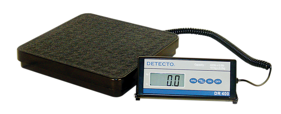 Detecto Floor Scale - DR400C Digital 400 lb / 175 kg - with Remote Indicator