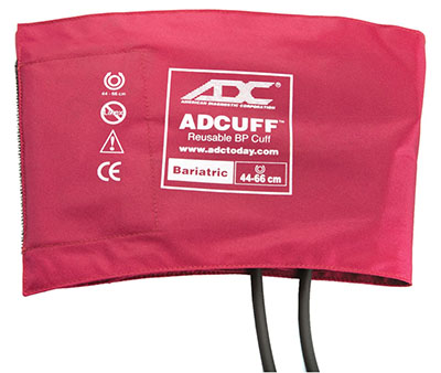 ADC Bariatric Adcuff Sphyg Cuff, 2 Tube, Burgundy
