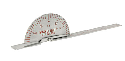 Baseline Finger Goniometer - Metal - Deluxe - 6 inch, 25-pack
