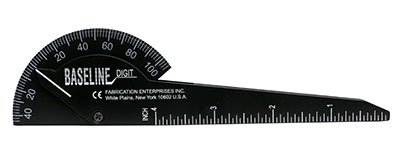Baseline Finger Goniometer - Plastic - 1-finger Design - 6 inch, 25-pack