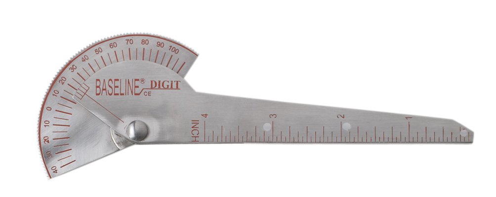 Baseline Finger Goniometer - Metal - 1-finger Design - 6 inch, 25-pack