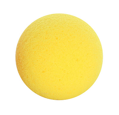 CanDo Memory Foam Squeeze Ball - 2.5" diameter - Yellow, x-easy, dozen