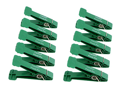 CanDo Graded Pinch Finger Exerciser, Replacement Pinch Pins, Set of 10, Green (Medium)