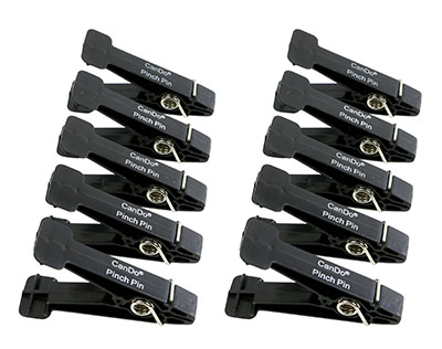 CanDo Graded Pinch Finger Exerciser, Replacement Pinch Pins, Set of 10, Black (X-Heavy)