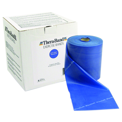 TheraBand exercise band - Twin-Pak 100 yard roll - Blue - extra heavy (2, 50-yd boxes)