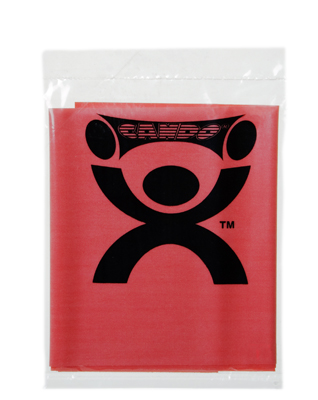 CanDo Low Powder Exercise Band - 4' length - Red - light