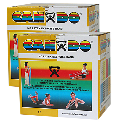 CanDo Latex Free Exercise Band - 100 yard (4 x 25 yard rolls) - Gold- xxx-heavy