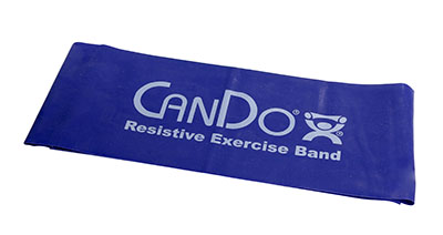 CanDo Latex Free Exercise Band - 5' length - Blue - heavy