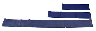 CanDo Band Exercise Loop - 3 piece set (10", 15", 30"), blue - heavy
