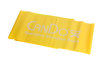 CanDo Low Powder Exercise Band - 5' length - Gold - xxx-heavy