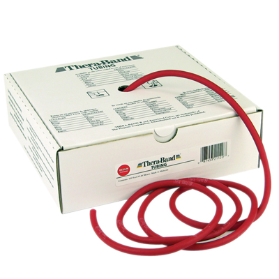 TheraBand exercise tubing - 100 foot roll - Red - medium