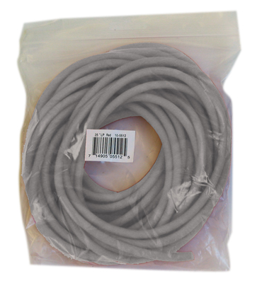 CanDo Low Powder Exercise Tubing - 25' roll - Silver - xx-heavy