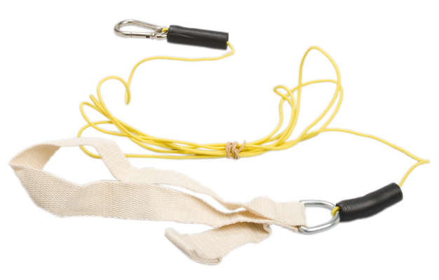 CanDo exercise bungee cord with attachments, 7', Tan - xx-light