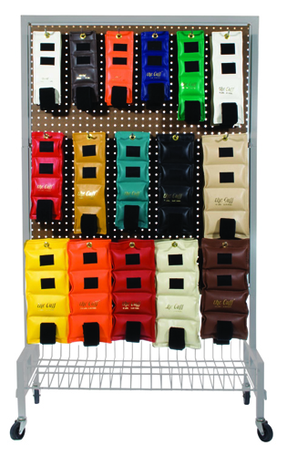 The Cuff Original Ankle and Wrist Weight, 32 Piece Set with Rack (2 each: .25, .5, .75, 1, 1.5, 2, 2.5, 3, 4, 5, 6, 7, 7.5, 8, 9, 10 lb.)
