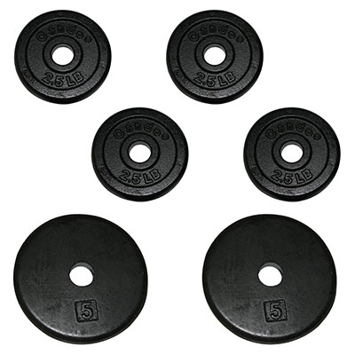 Fabrication CanDo Iron Disc Weight Plates, 6 Pieces/Pack