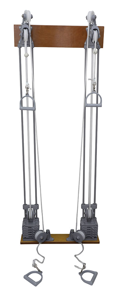 Chest Weight Pulley System - Dual handle (lower, mid) - two towers - 10 x 2.2 lb weights