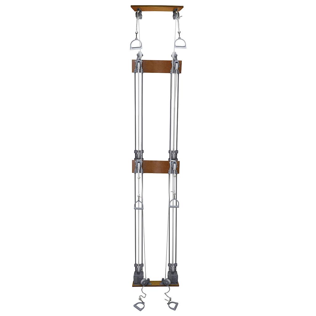 Chest Weight Pulley System - Triplex handle (lower, mid, upper) - two towers - 10 x 2.2 lb weights