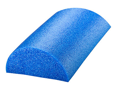 CanDo Foam Roller - Blue PE foam - 6" x 12" - Half-Round