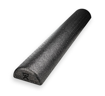 CanDo Foam Roller - Black Composite - Extra Firm - 6" x 36" - Half-Round - Case of 24